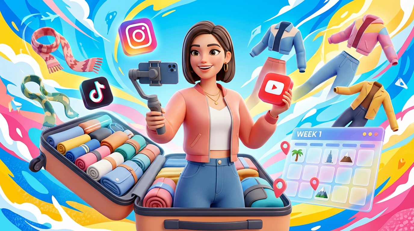 The Ultimate Travel Packing Guide for Content Creators & Influencers